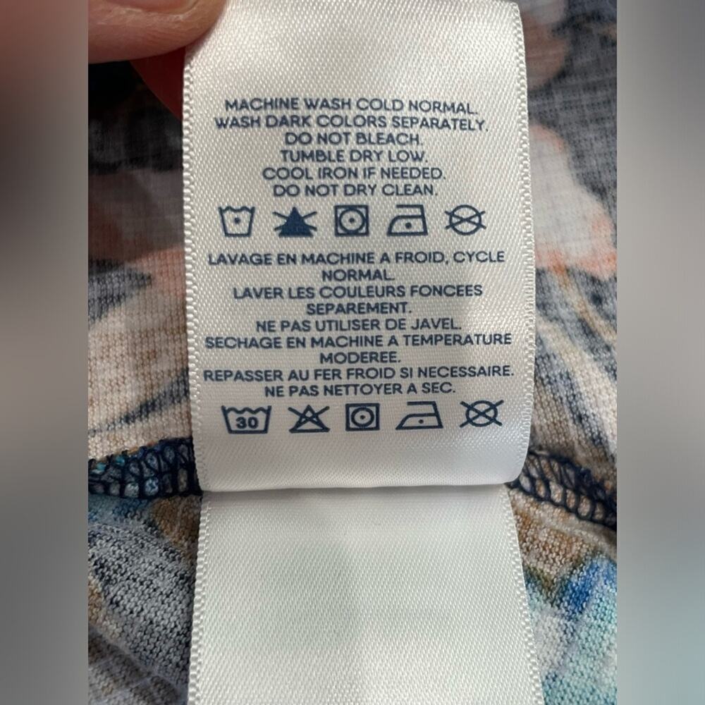 Lands' End Women's Crinkle Knit Short Sleeve High Low Midi Dress- 1x - Picture 8 of 11